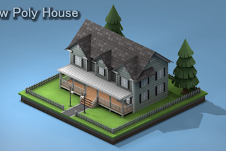 create 3d house or any building exterior for game, film, nft or any purposes