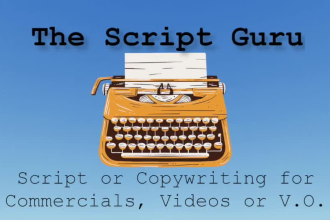 write your script or provide copywriting for your commercial, video or voiceover