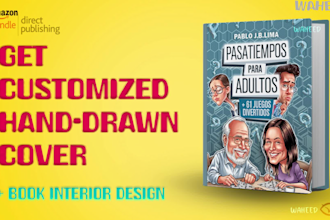 provide customized book cover for amazon KDP