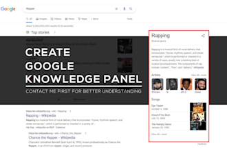 create a google knowledge panel or graph for any person
