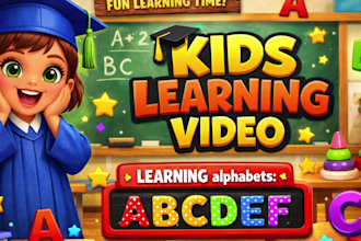 create engaging kids learning videos, educational animation and nursery rhymes