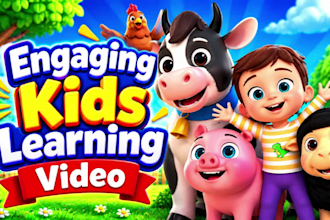 create engaging kids learning animation videos for youtube