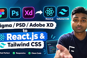 convert figma to react js with tailwind CSS