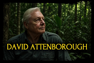 voice a fun energetic david attenborough