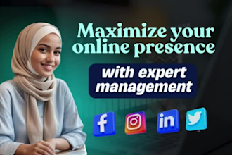 do facebook, ig, linkedin marketing and be your monthly social media manager