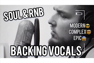 sing modern soul male backing vocals in your song