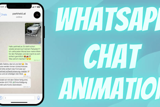create text message whatsapp chat animation