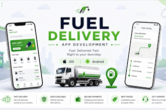 ready to launch logistics and fuel delivery app with real time tracking