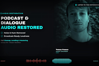 clean up and restore your podcast or dialogue audio