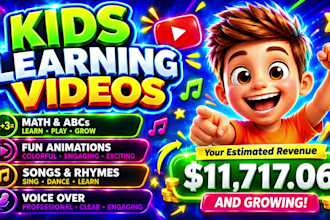 do animated kids learning videos for youtube