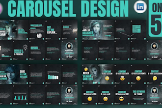 design attractive social media creative carousel posts for your instagram
