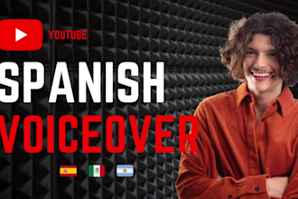 professional neutral spanish voice over dub for youtube