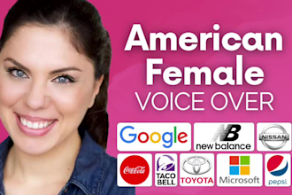 record professional american female voice over artist english female voice actor