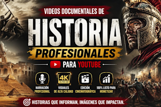 crea videos documentales de historia profesional para youtube