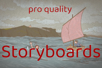 draw a professional storyboard for your projects