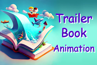 create animated children book trailer, promo kids