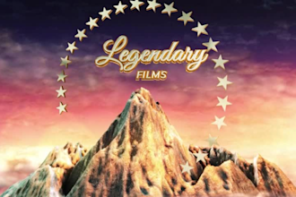 cinematic style movie logo intro animation in 12 hours