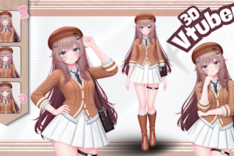 create a custom 3d vroid character model for vtuber and vrchat