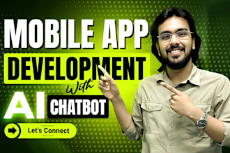 do ai mobile app development for android app ios app with chatbot using flutter