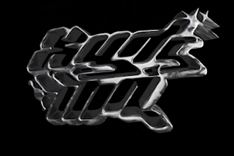 chrome text animation, chrome lettering, 3d chrome animation