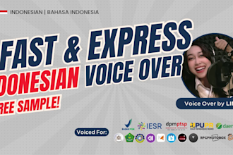 do fast and express indonesian voice over services