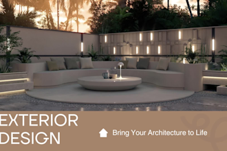 create realistic 3d exterior and landscape designs for your home