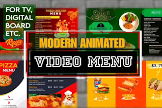 design animated food menu