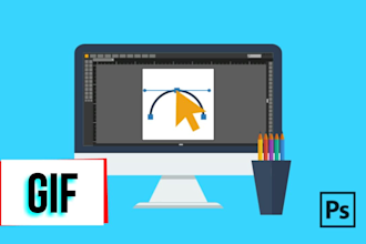 create an animated logo and banner GIF and video