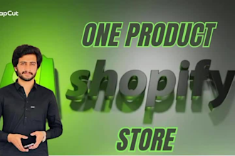 design a shopify drop shipping store,landing page, one product store