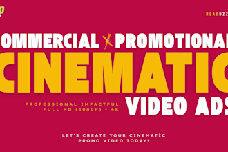 create professional cinematic video ads and commercial promo videos