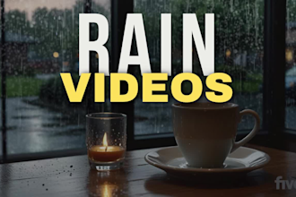 create a rain video with natural sound in a cozy place