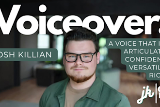 record a young american male voiceover for your project