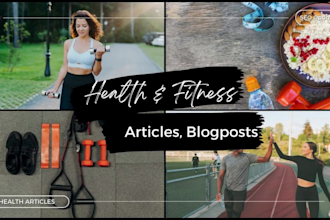 write amazing blog posts or articles on health and fitness