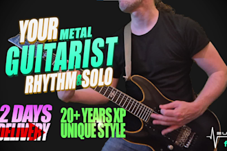 record professional guitar rhythm and solo for your songs