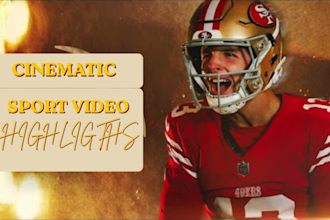 do cinematic sports video editing for sport highlights, hype and recap videos