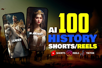 create ai history youtube shorts and instagram reels, tiktok