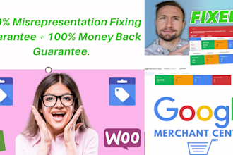 fix google merchant center suspension, misrepresentation issue