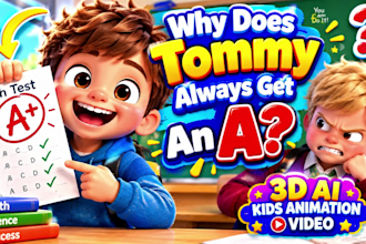 create 3d pixar style ai animated videos for kids and stories