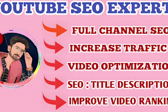 write seo youtube video, description and tags to increase views