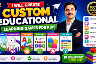 create custom educational games and learning games for kids
