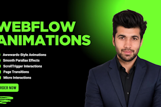 develop a webflow website with smooth gsap animations