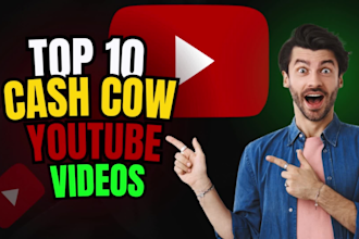 make top 10 faceless cash cow videos, cash cow video editing for youtube channel