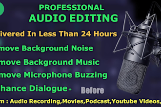 remove background noises audio file clean