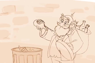 do 2d traditional frame by frame, 2d handdrawn sketch, flipbook design animation