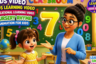 create kids learning videos and educational animation for kids