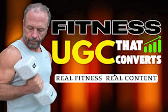 create US based ugc fitness videos that sell supplements and gym gear