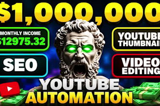 create youtube automation channel and faceless cash cow videos for monetization