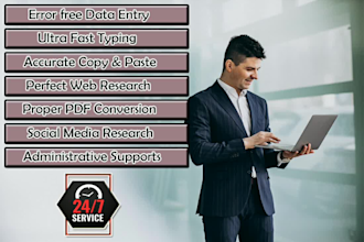 do copy paste, web research scraping, data entry typing work