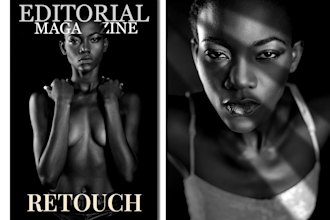 do high end editorial magazine photo retouching in photoshop