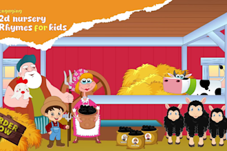 create engaging 2d nursery rhymes for kids